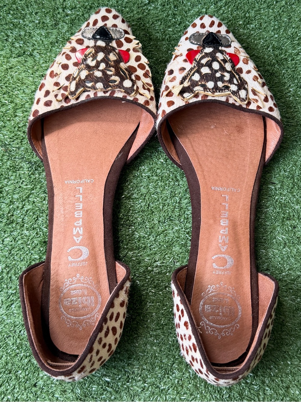 Jeffrey Campbell "Face-Jacob" D'Orsay Leopard Print Women’s Flats Shoes
